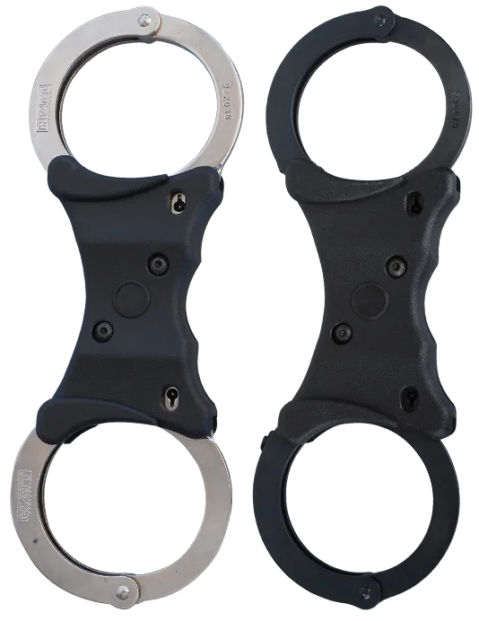 Hiatt Rigid Handcuffs - Nickel & Black